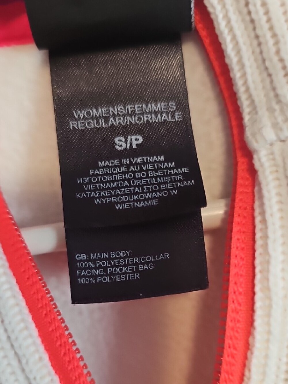 The North Face Krestwood White Sweater Knit W/ Fleece InteriorJacket Pink Trim - Picture 4 of 7